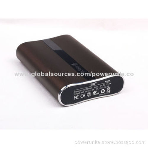 Huge capacity luxury gold power bank, 16,000mAh for iPad/laptop with high quality
